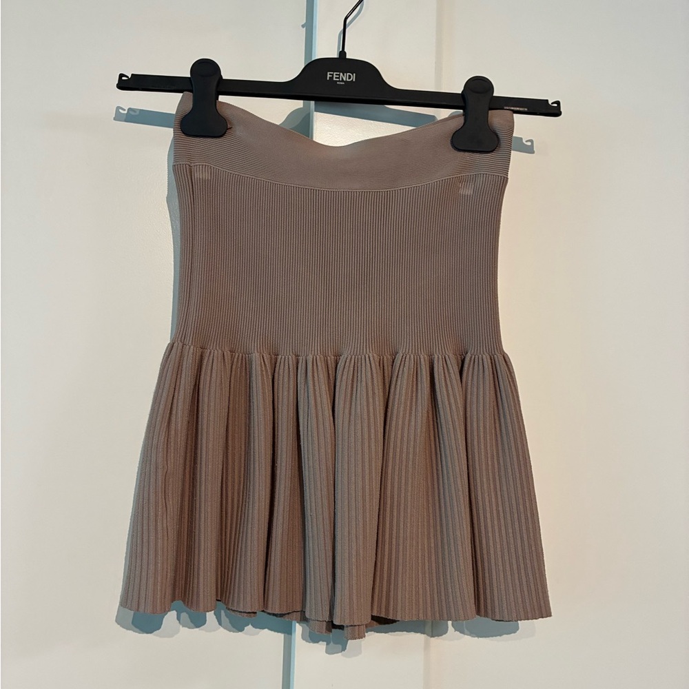 BCBGMaxAzria Tan Mini Skirt